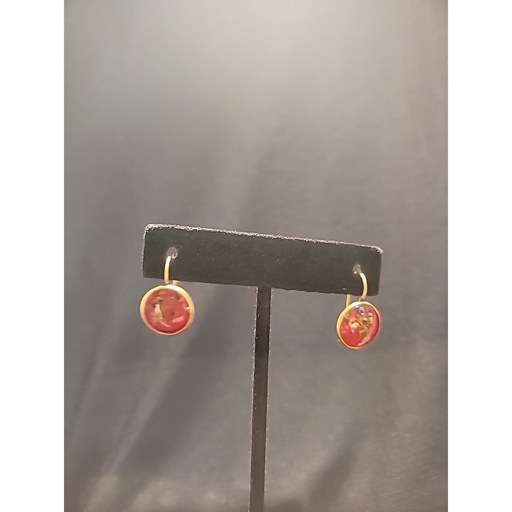 Vintage‎ Womens Gold Tone Earrings Dangle Hook Jewelry Costume